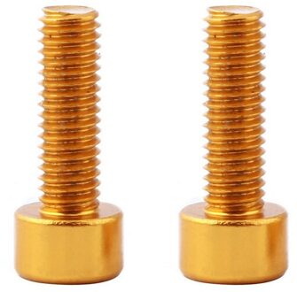 1 Paar Fiets Waterkoker Rack Schroef Fiets Bidonhouder Bouten M5 Aluminium Hex Socket Schroeven geel