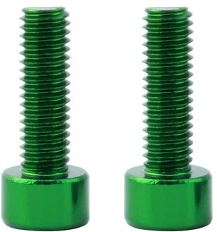 1 Paar Fiets Waterkoker Rack Schroef Fiets Bidonhouder Bouten M5 Aluminium Hex Socket Schroeven groen