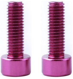 1 Paar Fiets Waterkoker Rack Schroef Fiets Bidonhouder Bouten M5 Aluminium Hex Socket Schroeven paars