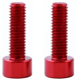 1 Paar Fiets Waterkoker Rack Schroef Fiets Bidonhouder Bouten M5 Aluminium Hex Socket Schroeven rood