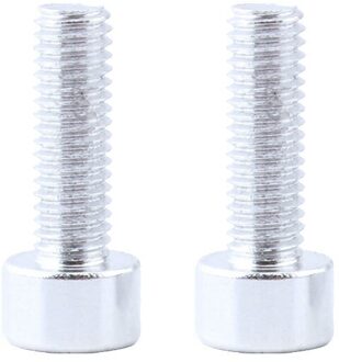 1 Paar Fiets Waterkoker Rack Schroef Fiets Bidonhouder Bouten M5 Aluminium Hex Socket Schroeven zilver