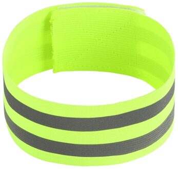 1 Paar Fietsen Arm Riem Led Reflecterende Licht Arm Armband Strap Veiligheid Riem Voor Night Running Fietsen Reflecterende Armband Polsband groen