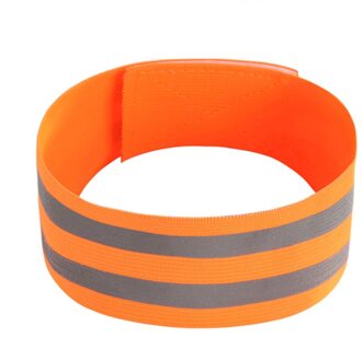 1 Paar Fietsen Arm Riem Led Reflecterende Licht Arm Armband Strap Veiligheid Riem Voor Night Running Fietsen Reflecterende Armband Polsband oranje