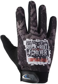 1 Paar Fietsen Handschoenen Volledige Vinger Shockproof Bike Touchscreen Unisex Wandelen Ridding Handschoenen FOU99 Grijs