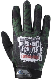 1 Paar Fietsen Handschoenen Volledige Vinger Shockproof Bike Touchscreen Unisex Wandelen Ridding Handschoenen FOU99 groen