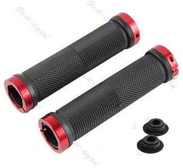 1 Paar Fietsen Lock-On Handvat Voor Fiets Road Mtb Bmx Fiets Stuur Rood