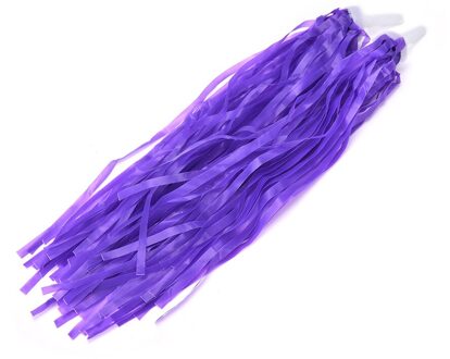 1 paar Fietsstuur Kwasten Kids Scooter Driewieler Stuur Kwasten Bike Fietsen Handvat Grips Decoratie PE Streamers paars