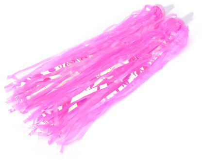 1 paar Fietsstuur Kwasten Kids Scooter Driewieler Stuur Kwasten Bike Fietsen Handvat Grips Decoratie PE Streamers roze