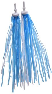 1 Paar Fietsstuur Kwastje Bike Grips Decoratie Pe Streamers Driewieler Kinderen Meisjes Scooter Niet Inbegrepen Tasselsthe 3 Kleuren lucht blauw