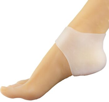 1 Paar Genezen Gel Sebs Mouwen Siliconen Voet Hak Enkel Pijn Relief Kussen Pads Hiel Sokken Beschermhoes wit nee hole