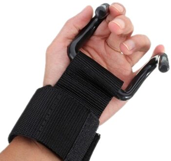 1 Paar Gewichtheffen Handschoenen Met Haak Pull-Up Oefening Assistance Pols Band Gym Fitness Accessoires Body Building Apparatuur