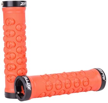 1 Paar Ghost Skelet Fiets Stuur Cover Zachte Rubberen Grips Mtb Mountainbike Handvat Bar Covers Grips Lock Motorfiets rood