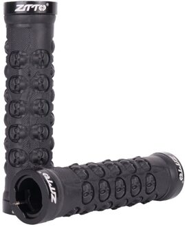 1 Paar Ghost Skelet Fiets Stuur Cover Zachte Rubberen Grips Mtb Mountainbike Handvat Bar Covers Grips Lock Motorfiets zwart