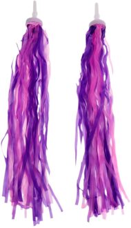 1 Paar Glitter Nylon Fiber Serpentine Lint Decoratie Fiets Meisje paars