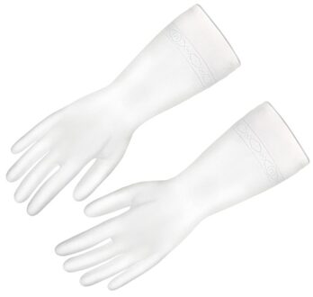 1 Paar Herbruikbare Doorschijnend Keuken Schoonmaken Huishoudelijke Waterdichte Beschermende Afwassen (Size Willekeurig Patroon) afbeelding 1 2