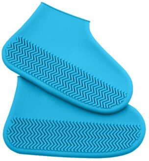 1 paar Herbruikbare Waterdicht Anti-Slip Siliconen Regen Overschoenen Elasticiteit Overschoenen Boot Overschoenen Voor Outdoor Camping Reizen Blauw / 80*240cm