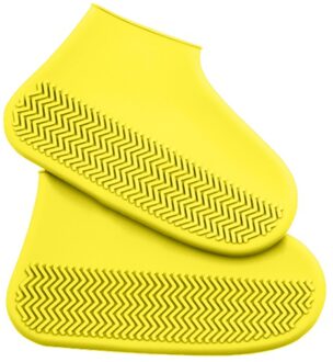 1 paar Herbruikbare Waterdicht Anti-Slip Siliconen Regen Overschoenen Elasticiteit Overschoenen Boot Overschoenen Voor Outdoor Camping Reizen Geel / 80*240cm