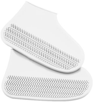 1 paar Herbruikbare Waterdicht Anti-Slip Siliconen Regen Overschoenen Elasticiteit Overschoenen Boot Overschoenen Voor Outdoor Camping Reizen wit / 200*280cm