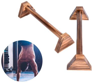 1 Paar Houtskool Hout Vier-Hoek Push-Up Beugel Stretch Stand Enkele Dubbele Bars Staaf Gymnastiek Handstand Fitness accessoires MULTI