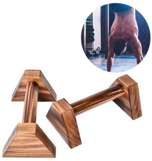 1 Paar Houtskool Hout Vier-Hoek Push-Up Beugel Stretch Stand Enkele Dubbele Bars Staaf Gymnastiek Handstand Fitness accessoires wit