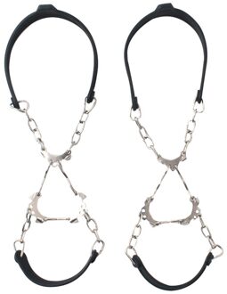 1 Paar Ice Gripper Cleats Siliconen Wandelen Sneeuw Winter Keten Klimmen Antislip Sport Stijgijzers Schoen Spikes 6 Tanden Outdoor oranje