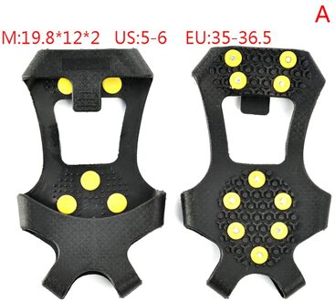 1 Paar Ice Sneeuw Grips Cleat Over Shoe Boot Rubber Spikes Antislip Studs Stijgijzers Stretch Schoeisel 10 Staal Studs Rood