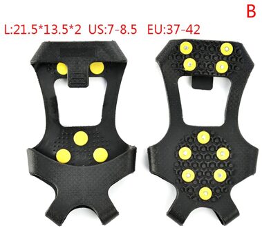 1 Paar Ice Sneeuw Grips Cleat Over Shoe Boot Rubber Spikes Antislip Studs Stijgijzers Stretch Schoeisel 10 Staal Studs wit