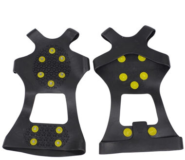 1 Paar Ice Sneeuw Grips Cleat Over Shoe Boot Rubber Spikes Antislip Studs Stijgijzers Stretch Schoeisel Rood