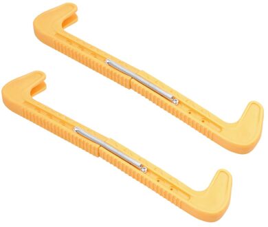 1 Paar Ijs Guards Verstelbare Ice Walking Guards Ijshockey Figuur Protector Covers (Geel)