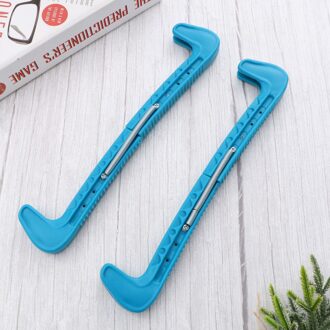 1 Paar Ijs Guards Verstelbare Ice Walking Guards Ijshockey Figuur Protector Covers (Meer Blauw)