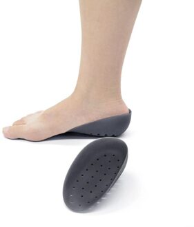 1 Paar Inlegzolen Ademend Half Binnenzool Verhoog Hak Insert Sport Schoenen Pad Kussen Unisex 2-4Cm Hoogte verhogen Inlegzolen zwart