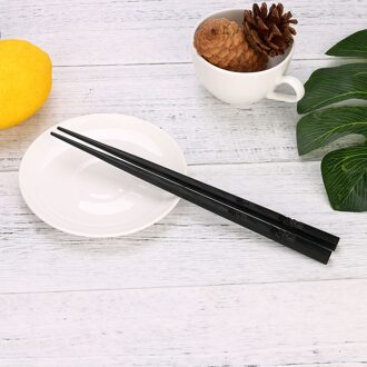 1 Paar Japanse Eetstokjes Alloy Antislip Sushi Voedsel Sticks Chop Sticks Chinese Herbruikbare Eetstokjes 22cm Japanese hexago
