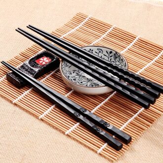 1 Paar Japanse Eetstokjes Alloy Antislip Sushi Voedsel Sticks Chop Sticks Chinese Palillos Japoneses Herbruikbare Eetstokjes 918