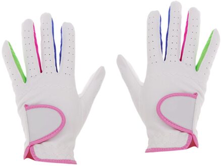 1 Paar Kid Kind Junior Anti-Slip Elastische Ademende Sport Golf Handschoenen Vier Maten 16