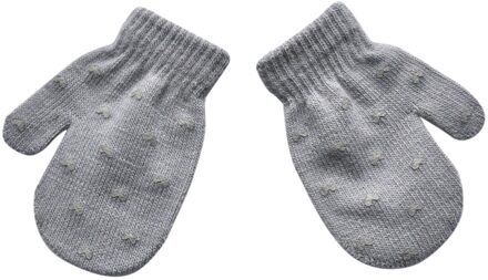 1 Paar Kids Jongens Meisjes Winter Liefde Hart Afdrukken Kleur Warming Gebreide Handschoenen Baby Accessoires Перчатки Voor Kinderen Wanten grijs
