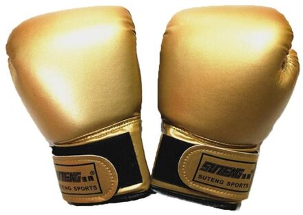 1 Paar Kind Bokshandschoenen Kids Training Vechten Handschoenen Karate Muay Thai Guantes Gratis Vechten Mma Sanda Training Kids Apparatuur geel