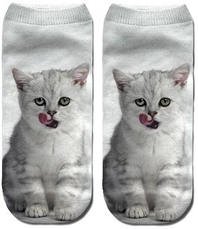 1 paar Kinderen 3d Gedrukt Kat Enkel Kids Korte Tieners Jongen Jongens Meisjes Sokken Knie kussens Meisje Sokken kids sokken kids Socks 3