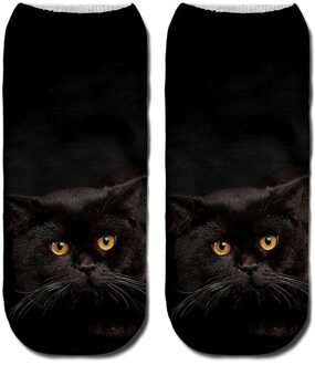 1 paar Kinderen 3d Gedrukt Kat Enkel Kids Korte Tieners Jongen Jongens Meisjes Sokken Knie kussens Meisje Sokken kids sokken kids Socks 5