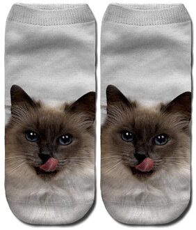 1 paar Kinderen 3d Gedrukt Kat Enkel Kids Korte Tieners Jongen Jongens Meisjes Sokken Knie kussens Meisje Sokken kids sokken kids Socks 6