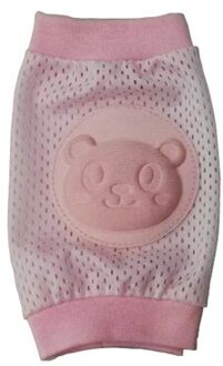 1 Paar Kinderen Jongens Meisjes Kneepad Gezellige Katoen Ademend Spons Knie Pads Kind Sport Guard Lange 19Cm breedte 9Cm * 2 PinkBear