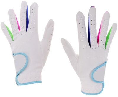1 Paar Kinderen Kids Golf Handschoenen Left Rechterhand Volledige Vinger Zacht Ademend Pure Schapenvacht Met Premium Grip Systeem Multicolor 15
