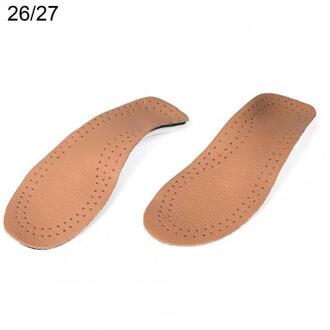 1 Paar Kinderen Schoenen Platte Voet Orthopedische Inlegzolen Arch Orthopedische Ondersteuning Pads Kinderen Platte Voet Inlegzolen bruin 26 27