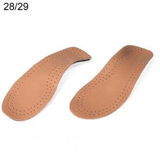 1 Paar Kinderen Schoenen Platte Voet Orthopedische Inlegzolen Arch Orthopedische Ondersteuning Pads Kinderen Platte Voet Inlegzolen bruin 28 29