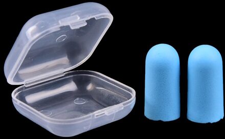 1 Paar Kleurrijke Oordopjes Slapen Stekkers Voor Reizen 2Pcs Anti-geluid Soft Oordopjes Geluidsisolatie Gehoorbescherming ruisonderdrukking blauw