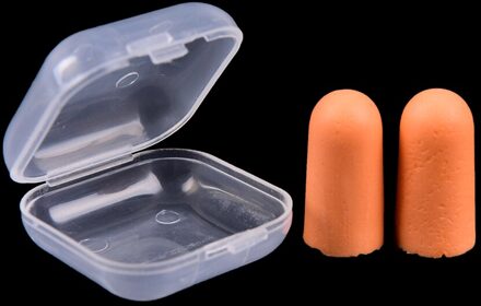 1 Paar Kleurrijke Oordopjes Slapen Stekkers Voor Reizen 2Pcs Anti-geluid Soft Oordopjes Geluidsisolatie Gehoorbescherming ruisonderdrukking oranje