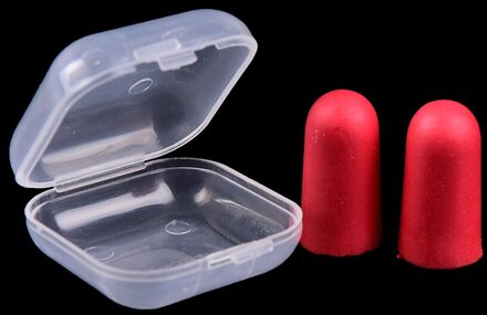 1 Paar Kleurrijke Oordopjes Slapen Stekkers Voor Reizen 2Pcs Anti-geluid Soft Oordopjes Geluidsisolatie Gehoorbescherming ruisonderdrukking rood