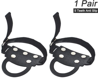 1 Paar Klimmen Outdoor Verstelbare Sport Anti Slip 5 Tanden Stijgijzers Magie Sticker Siliconen Wandelen Ice Gripper Sneeuw Wandelen