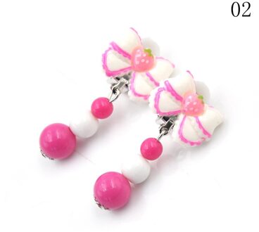 1 Paar Koreaanse Bloem Zachte Kussen Kid Kinderen Oor Clip Geen Piercing Oorbellen Voor Kinderen Verjaardagsfeestje A2