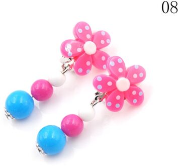 1 Paar Koreaanse Bloem Zachte Kussen Kid Kinderen Oor Clip Geen Piercing Oorbellen Voor Kinderen Verjaardagsfeestje A8