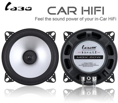 1 paar LaBo 4 inch 60 w Auto Coaxiale Volledige frequentie Luidspreker Hifi Voertuig Deur Auto Muziek Hoorn Audio Luid luidspreker 4 ohm